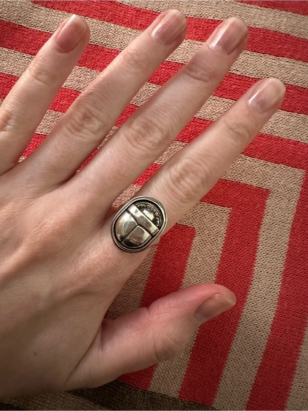 Pamela Love Sterling Silver Scarab Ring Sz 7 - Picture 5 of 6
